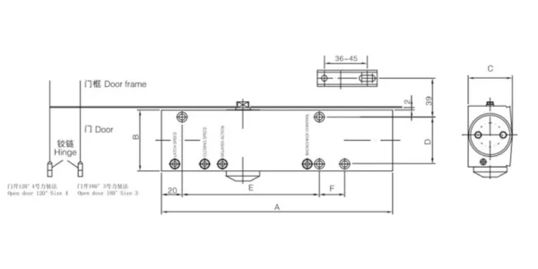Door Closer CWH Drawing