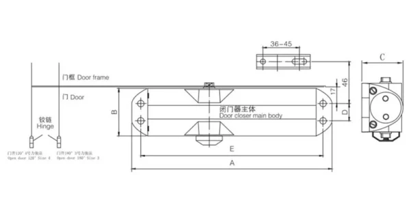 Door Closer BW Z Drawing
