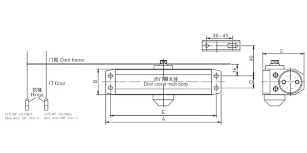 Door Closer AWE Drawing