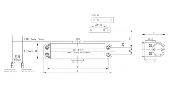 Door Closer AWY Drawing
