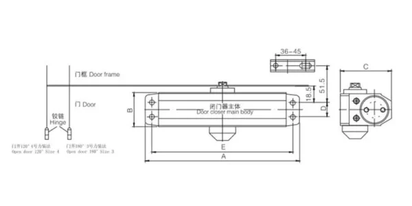 Door Closer AW Drawing