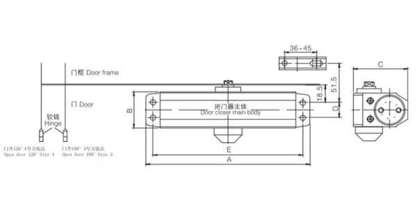 Door Closer AW Drawing