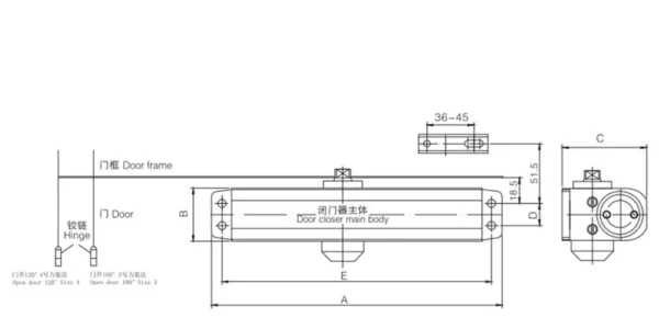 Door Closer AW Drawing