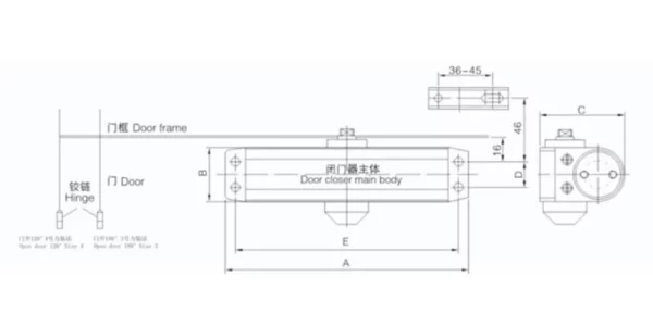 Door Closer AW Drawing