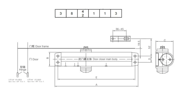 Door Closer CW Drawing